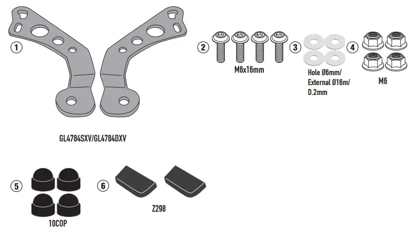 Givi-Al8206a-Mount-Kit-FIG1