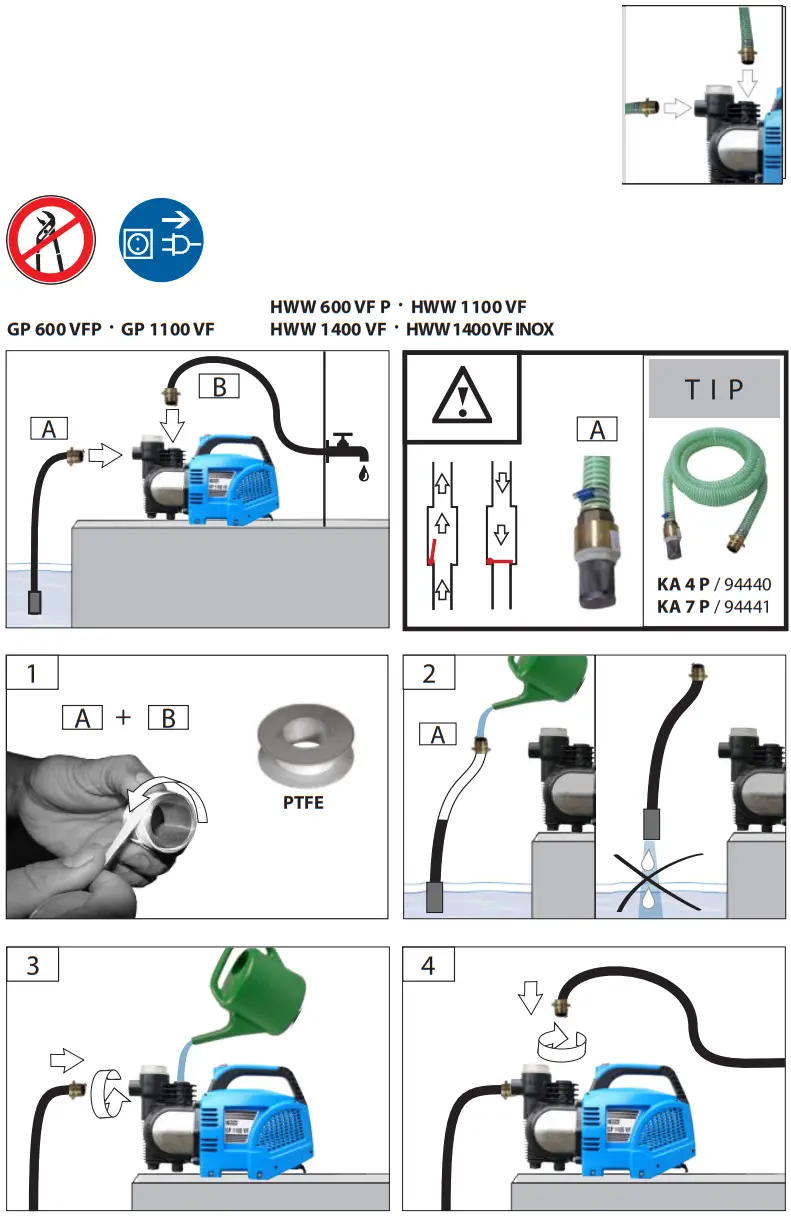 Gude GP HWA HWW Series Garden Water Pump - fig 10