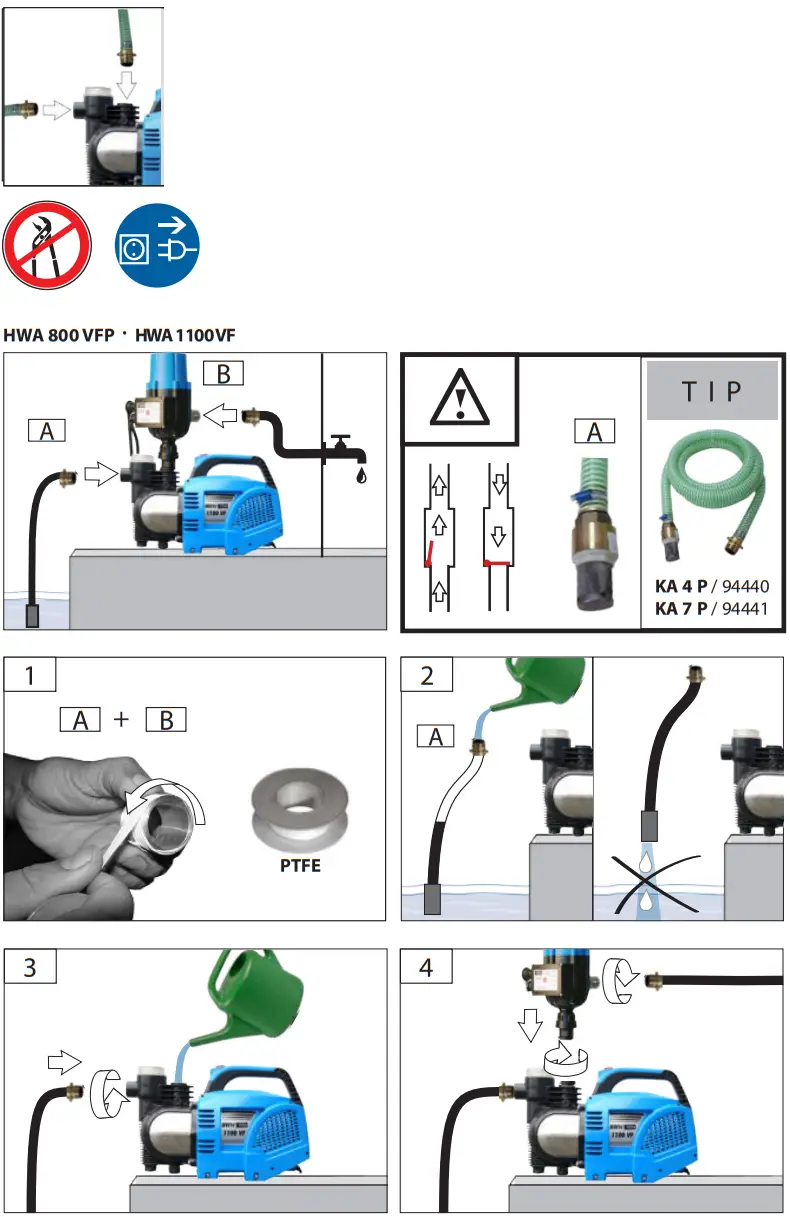 Gude GP HWA HWW Series Garden Water Pump - fig 11