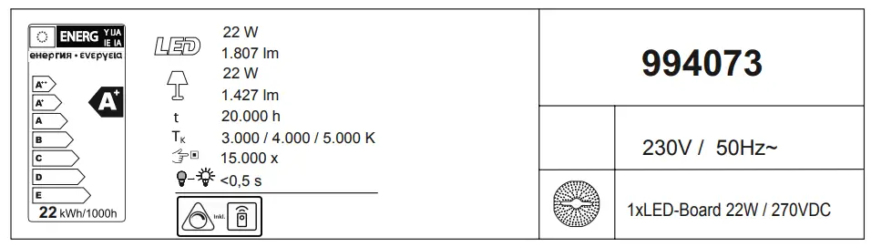 Leuchten Direkt Nachthimmel Optik Dimmbar Rund-