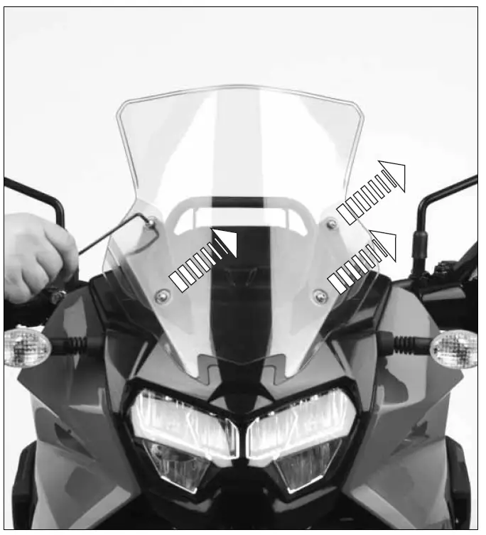 quantum Hardcoated Polycarbonate VStream Windscreen for Kawasaki KLR650 fig 1
