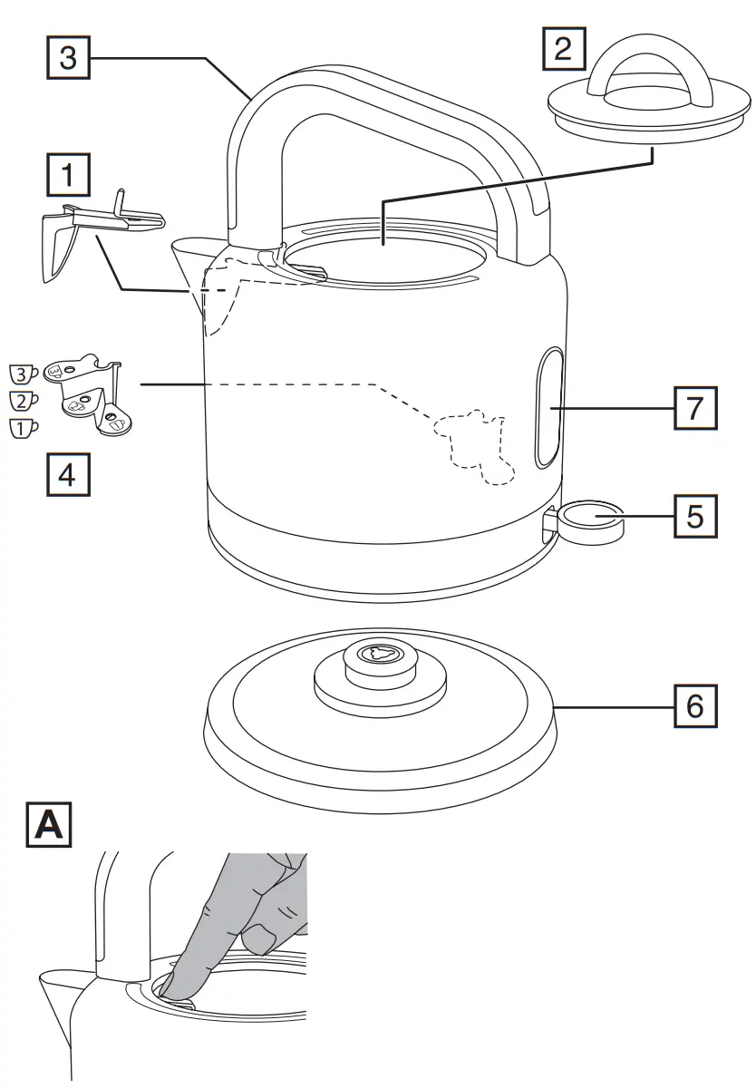 Russell Hobbs 26421 70 Distinctions Ocean Blue Kettle - Fig