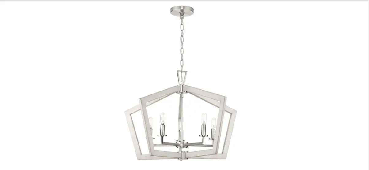 Progress Lighting P400301 5-light Brushed Nickel Farmhouse Chandelier Instruction Manual