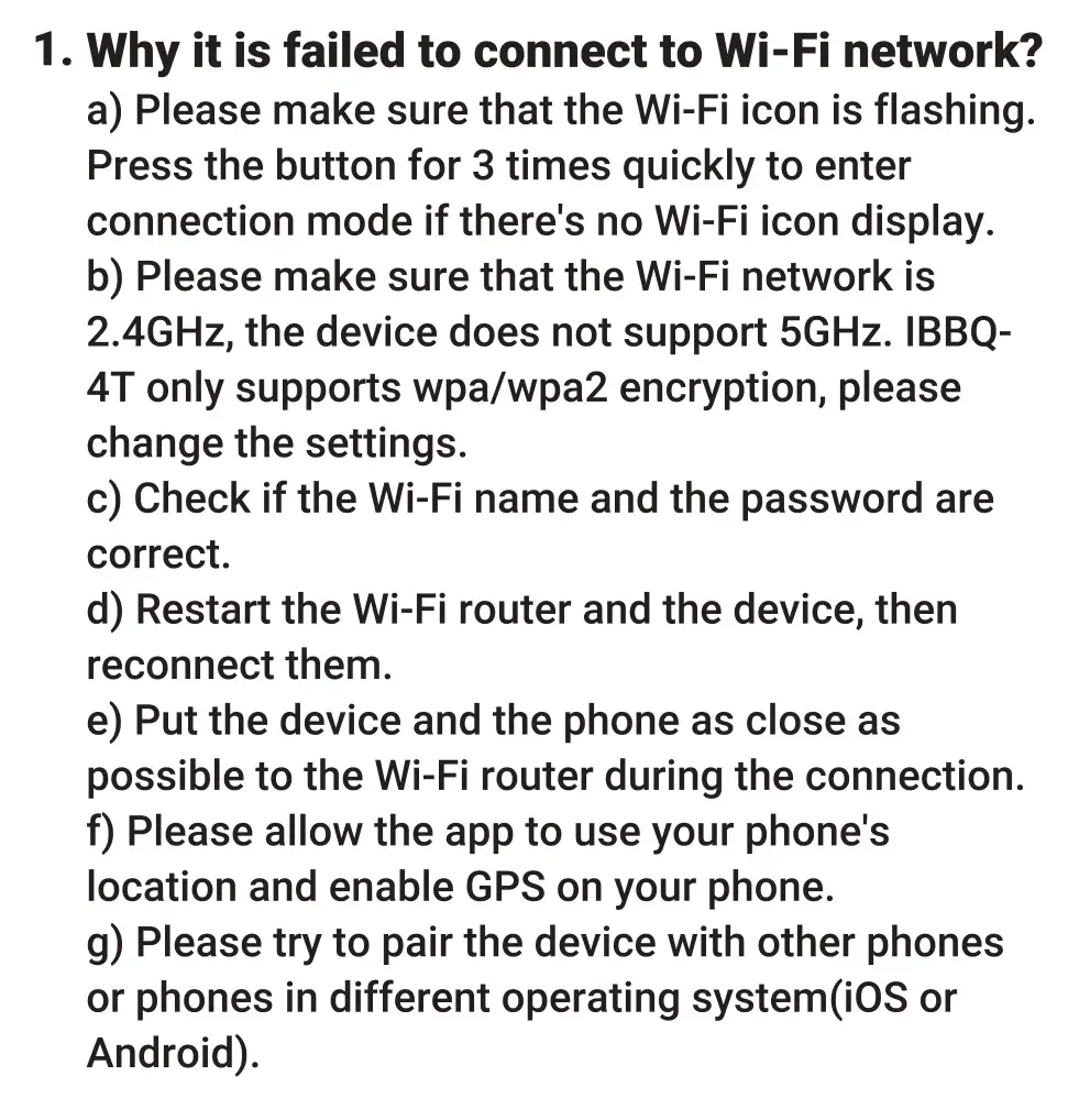 INKBIRD Thermometer IBBQ-4T - Frequently asked question
