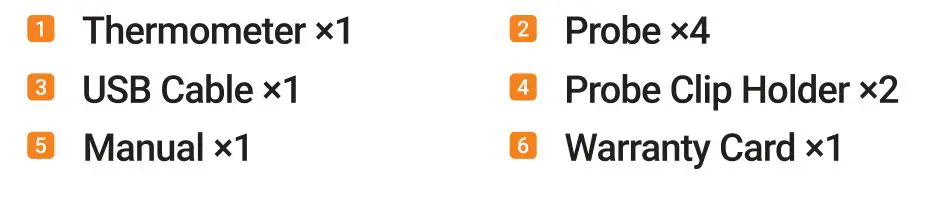 INKBIRD Thermometer IBBQ-4T - Item List