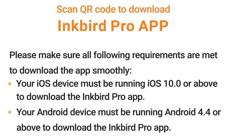 INKBIRD Thermometer IBBQ-4T - scan qr code to download