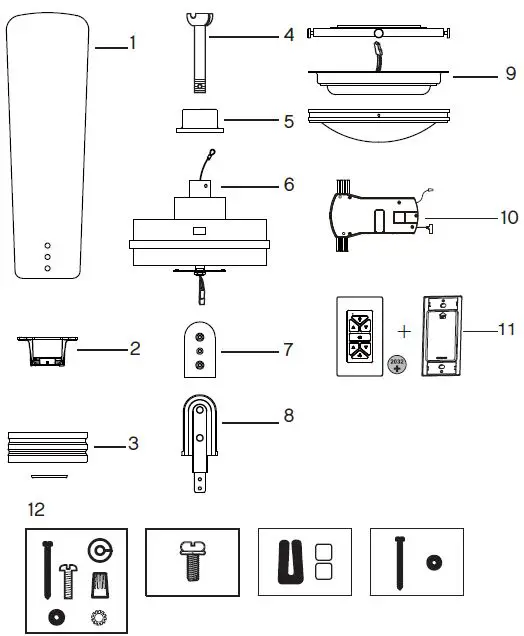 HINKLEY 903254FMB-LID 54 inch Walnut Blades Fan-2