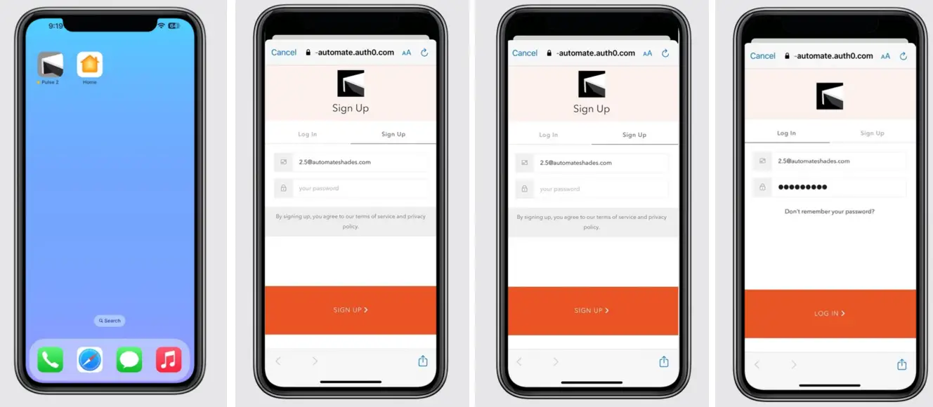 AUTOMATE Pulse 2 App - APP NAVIGATION 1