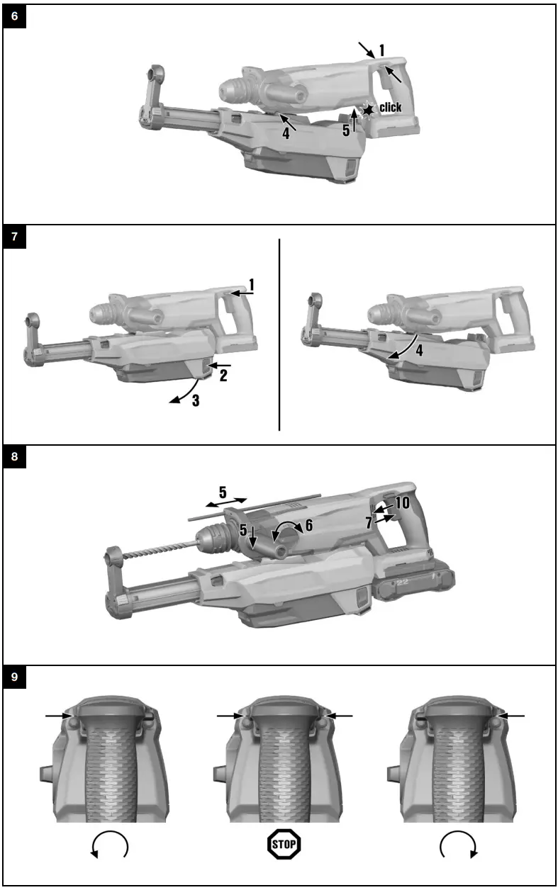 HILTI TE 5-22 Cordless Chipping Hammer Cordless Demolition Hammers - fig 3