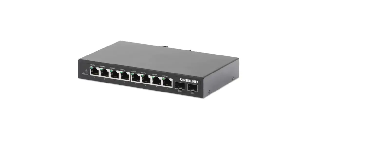 Intellinet 508827 8-port Gigabit Ethernet Industrial Switch With 2 Sfp Ports Instruction Manual