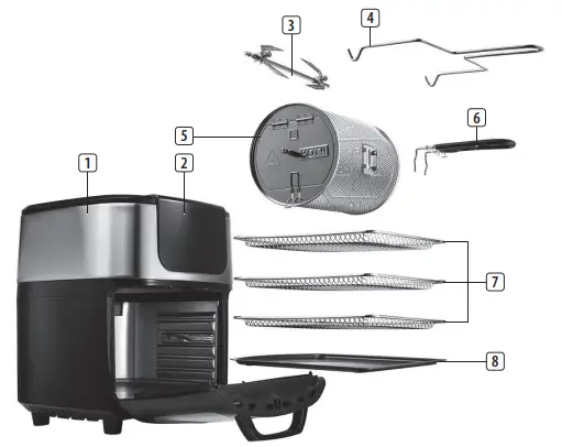 PRINCESS 01.182075.01.001 Aerofryer Oven 5