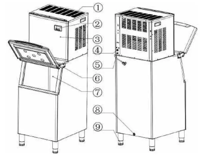 KoolMore KM-CIM-400 25 Inch Stainless Steel Commercial Ice Maker - Fig 3