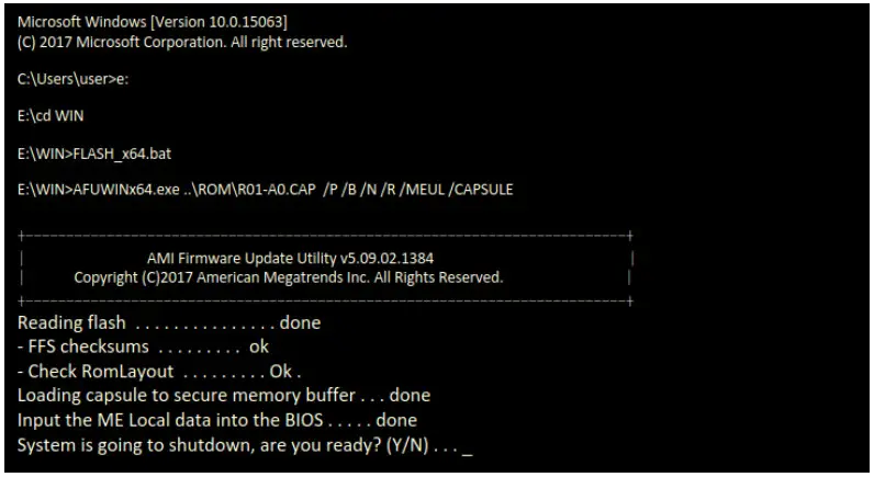 ALTOS BrainSphere P130_F7 ME Firmware and System BIOS Update SOP for Windows 10 and11 - Press