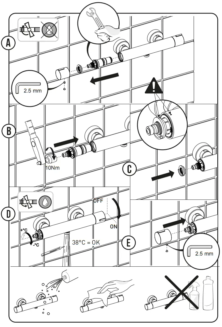MissMin IS00092200 External Thermostatic Shower - Fig1