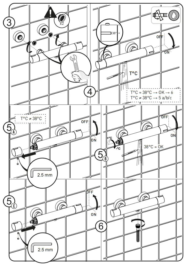 MissMin IS00092200 External Thermostatic Shower - Fig2