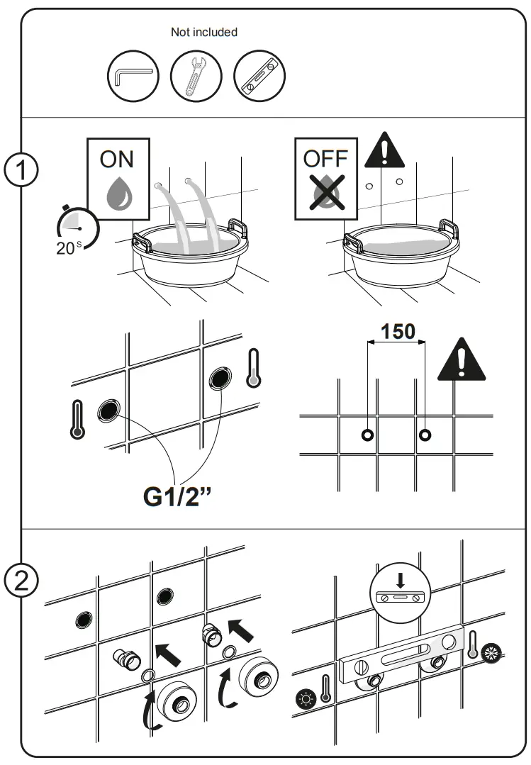 MissMin IS00092200 External Thermostatic Shower - Fig3