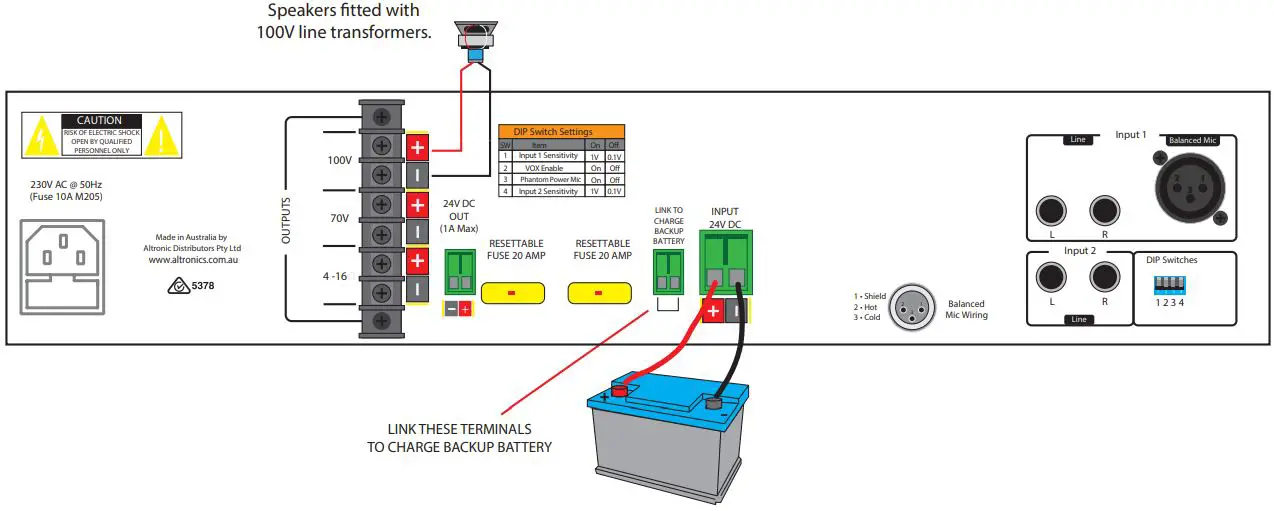 REDBACK-A4395-500W-Mixer-Amplifier-fig 6
