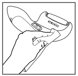 Homedics PED-1200 Pedicure Callus Remover Instruction - Clean the surface