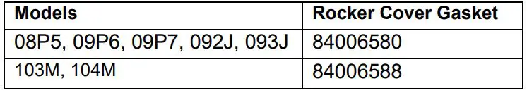 BRIGGS STRATTON Rocker Cover Gasket - CONDITION