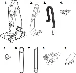 Bissell 18252 Series CleanView Rewind Plus Vacuum User parts