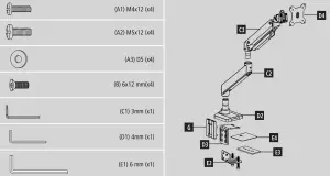hama Monitor Arm - parts