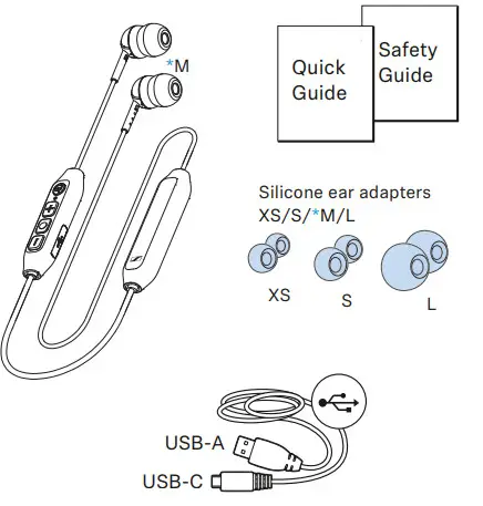 SENNHEISER CX 350BT Bluetooth 5.0 Wireless- Package