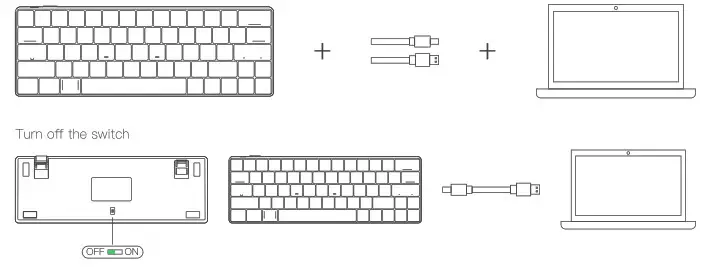 BliTZWOLF BW KB1 Mechanical Gaming Keyboard - Connect the computer through USB