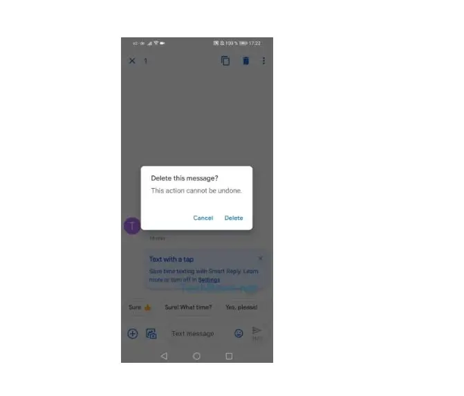 Deleting Message Threads - Huawei Mate 10