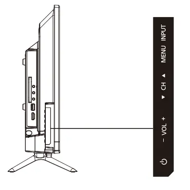 Norcent D236H19 A I 24 Inch LED HD TV - Keypad Buttons
