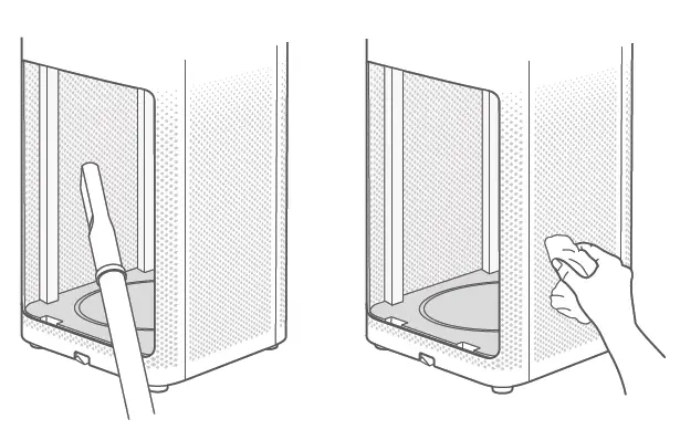 Cleaning the filter compartment