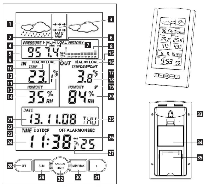 hama 00186355 EWS-800 Weather Station-1