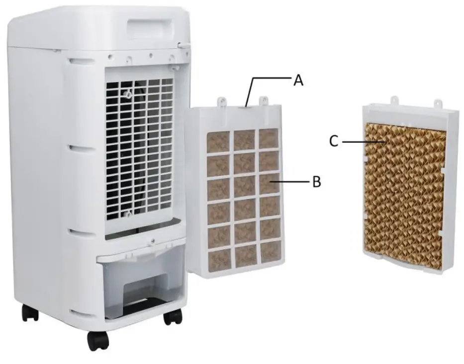 emerio AC 125507 FSL 600 Air Cooler - filter and cooling pad