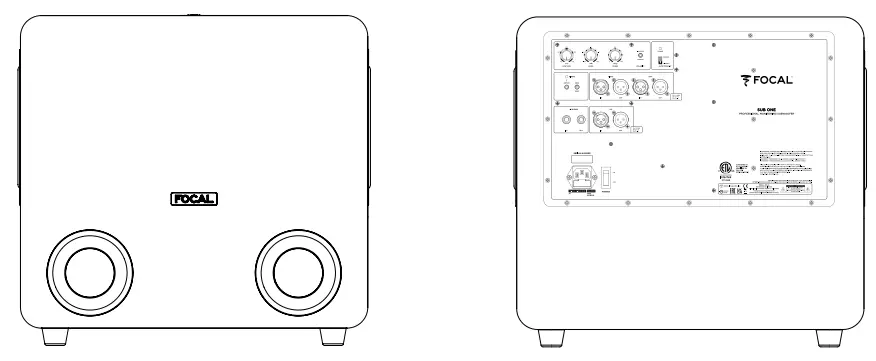 FOCAL REC0015905-000 Sub One 8-Inch Powered Studio Subwoofer fig2