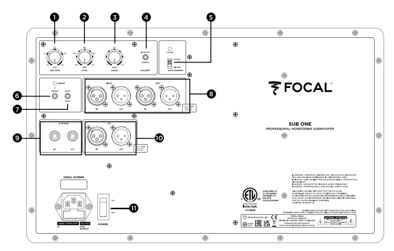 FOCAL REC0015905-000 Sub One 8-Inch Powered Studio Subwoofer fig4