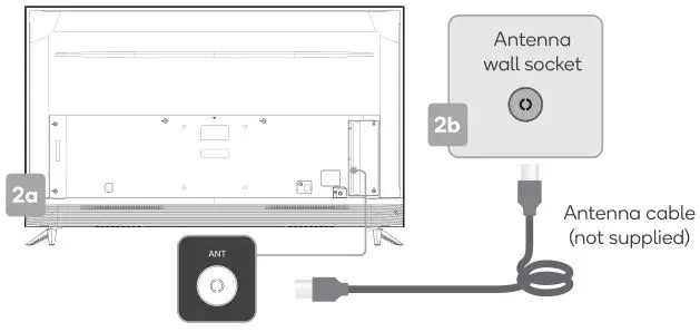 kogan 55” SMART HDR 4K LED TV - Connect to antenna