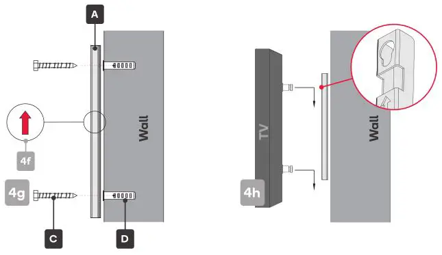 kogan 55” SMART HDR 4K LED TV - Optional wall-mounting installation 2
