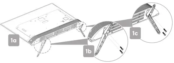 kogan 55” SMART HDR 4K LED TV - Stand assembly