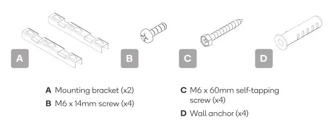 kogan 55” SMART HDR 4K LED TV - Wall mount kit