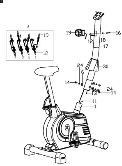 KAYOBA 002 714 Exercise Bike - parts 5