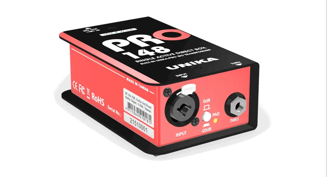 Unika Pro148 Pro Series Audio Interface Single Active Direct Box User Manual Unika Pro148 Pro Series Audio Interface Single Active Direct Box User Manual