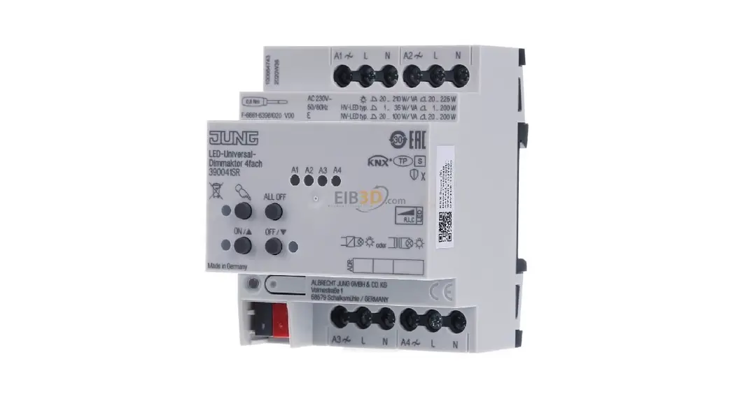 Knx 390041sr Led Universal Dimming Actuator 4-gang Instruction Manual