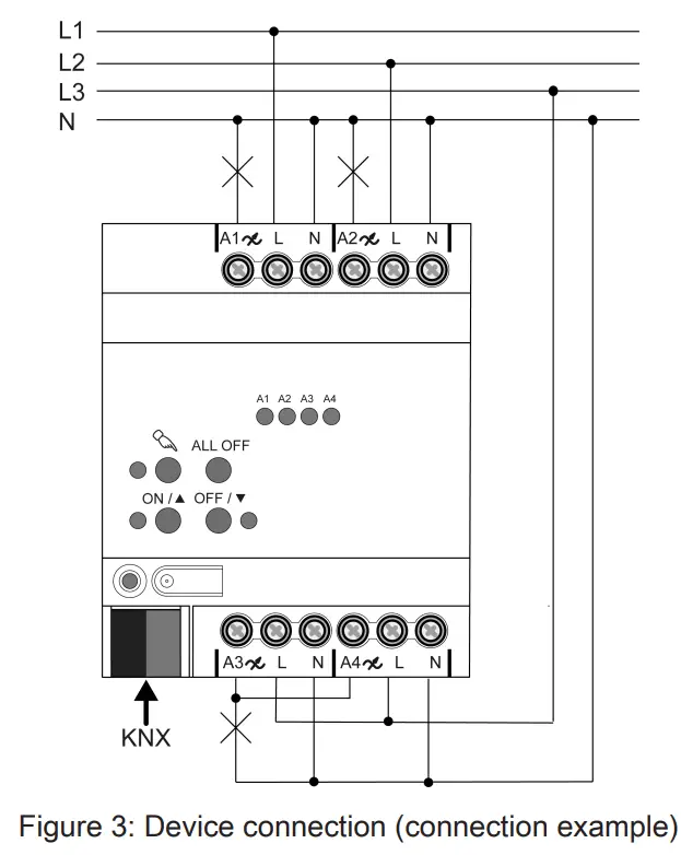KNX 390041SR LED Universal Dimming Actuator 4 Gang - fig 2