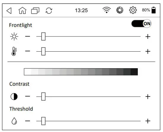 mobiscribe KBE60P22 6.8 Inch E Ink Digital Notepad - Light setting