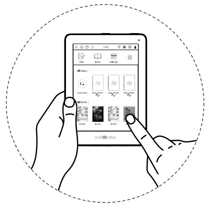 mobiscribe KBE60P22 6.8 Inch E Ink Digital Notepad - Touch screen