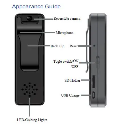 SUNSKY RD03 1080P HD WiFi Surveillance Camera Recorder Pen with Clip 1