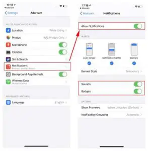 Notifications Settings