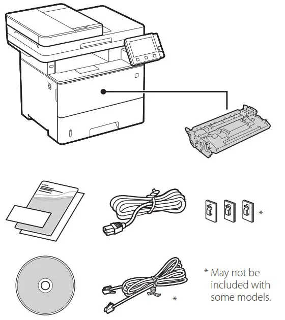 Canon MF550 Series MF553DW i SENSYS Multifunction Printers - Checking the Items