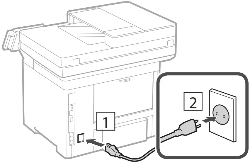 Canon MF550 Series MF553DW i SENSYS Multifunction Printers - Connecting the Power Cord