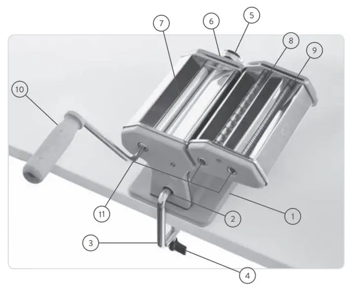 springlan 943518 Nonna Pasta Machine Instruction Manual - Product description