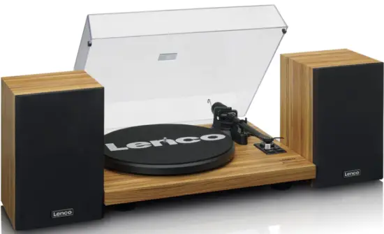 Lenco LS-500 Turntable with Built-In Amplifier Bluetooth and Speakers